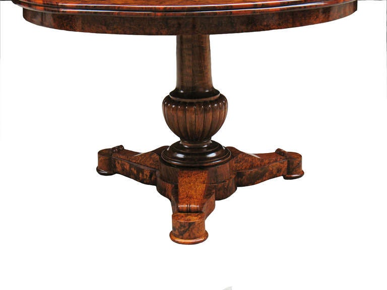 19th Century Unequalled German Biedermeier Table, a Signed Masterpiece