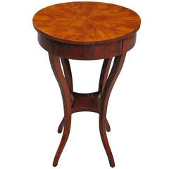 Antique Elegantly Shaped German Biedermeier Side Table