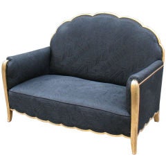 French Art Deco settee in the manner of Blanche J. Klotz