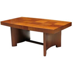 Large Art Deco dining extension table by Gilbert Rohde