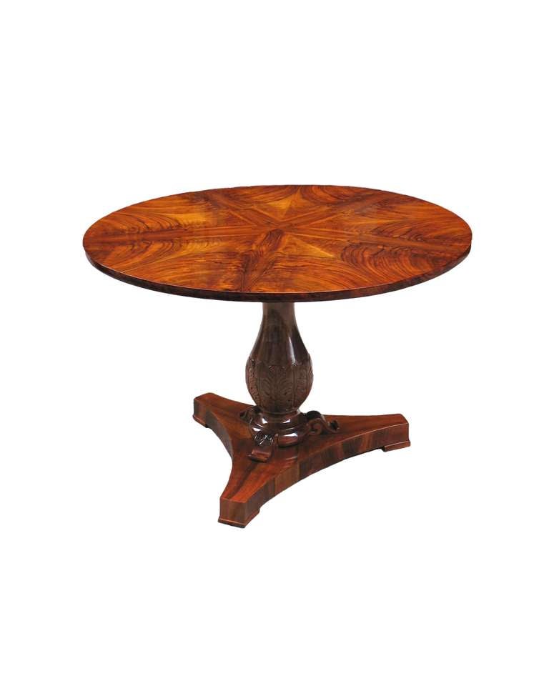 Exceptional 44.50 in. Round Biedermeier Center Table