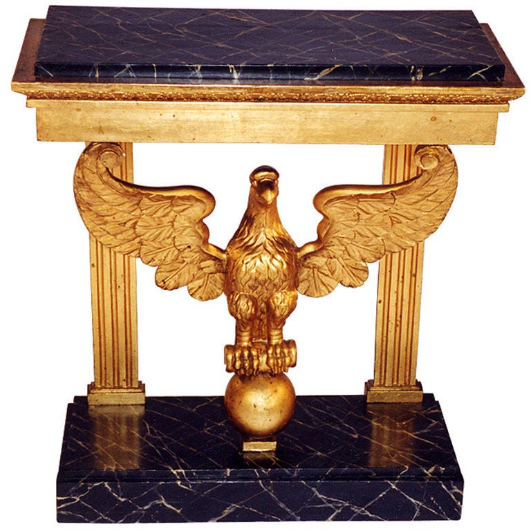 Unusual small Baltic Empire console table