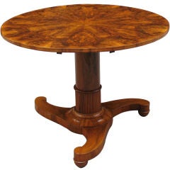Antique Unique Austrian Biedermeier tilt-top center table