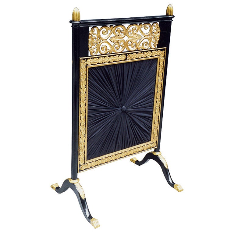 Exceptional Neo-Classical Fire-Screen For Sale