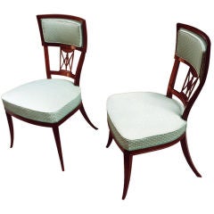 Pair of First Rate Biedermeier Clismos Chairs