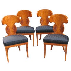 Antique Set of 4 Magnificent Russian Biedermeier Chairs
