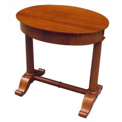 Rare oval Biedermeier side table