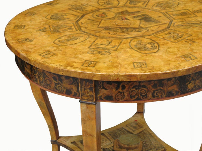 19th Century Italian Biedermeier table signed by Magiorelli (Gaetano & Marco)