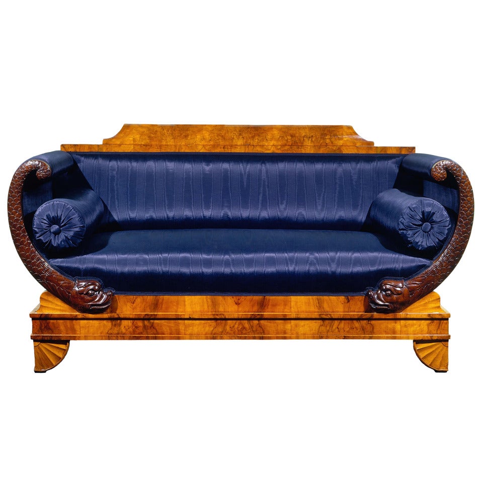 Magnificent North German Biedermeier Sofa For Sale