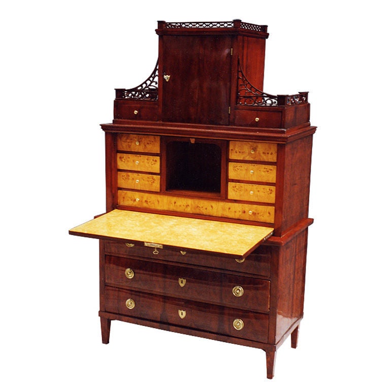 Rare German Biedermeier Secretaire For Sale