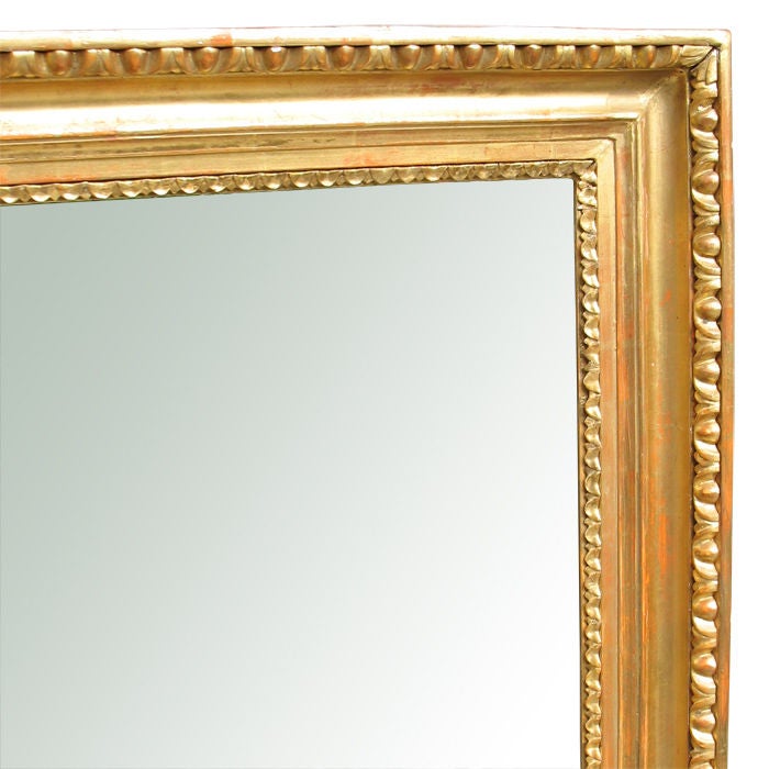 Austrian Exemplary Biedermeier Gilt Wood Mirror For Sale