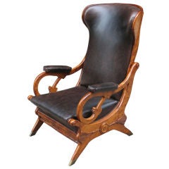 Biedermeier Reclining Chair Based on a Schinkel Design