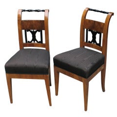 A Pair of Austrian Biedermeier Side Chairs