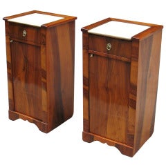 A Rare Pair of Biedermeier Side Stands/Commodes