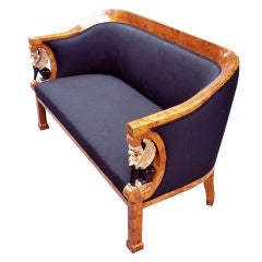 Magnificent barrel-back Biedermeier sofa