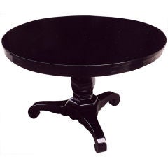 Large Ebonized Biedermeier Center/Dining Table