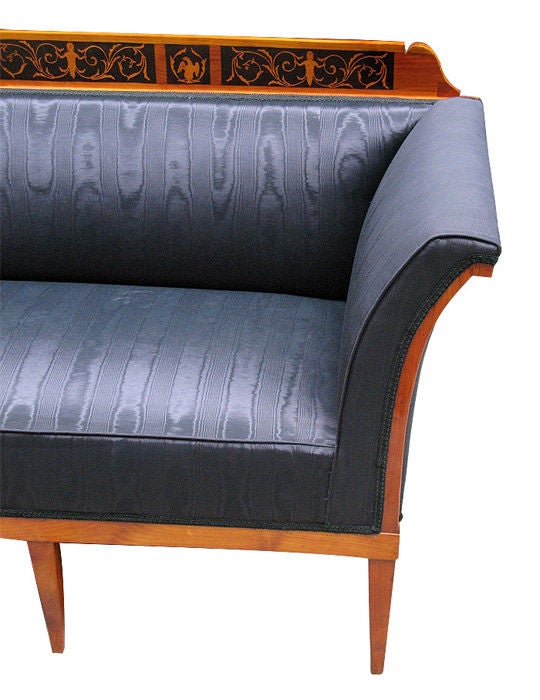 Magnificently detailed Biedermeier settee