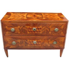 Antique Magnificent Louis XVI Marquetry Chest