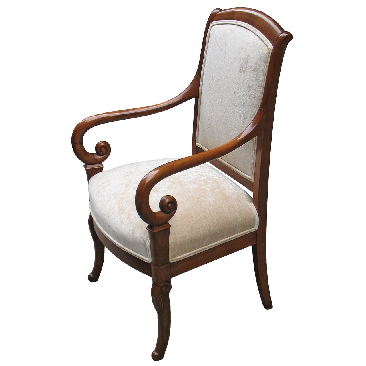 Exemplary French Charles X Restauration Armchair For Sale
