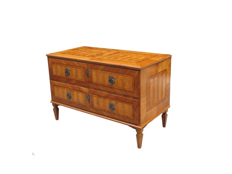 South German Neoclassical Marquetry Chest