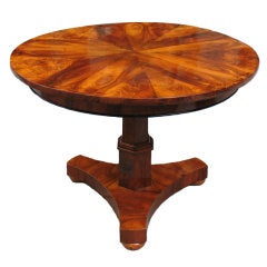 Exceptional 42" Round Biedermeier Center Table