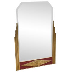 Antique Exceptionally Designed French Art Deco Mirror