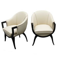 Pair of Oustandingly Designed French Art Deco Bergeres