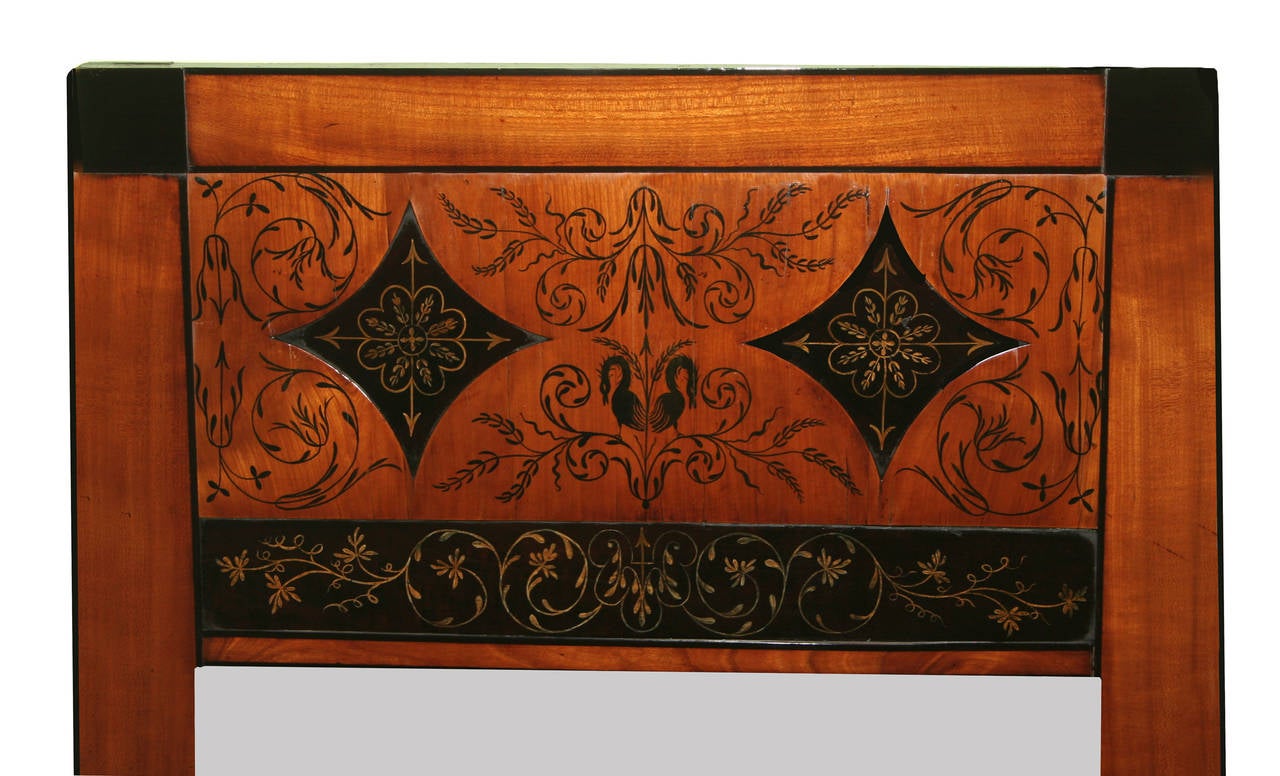 Unique, Irreplaceable Biedermeier Penwork Mirror