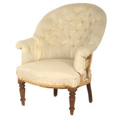 Antique Unupholstered Barrel Chair