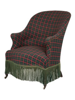 Antique Plaid Armchair