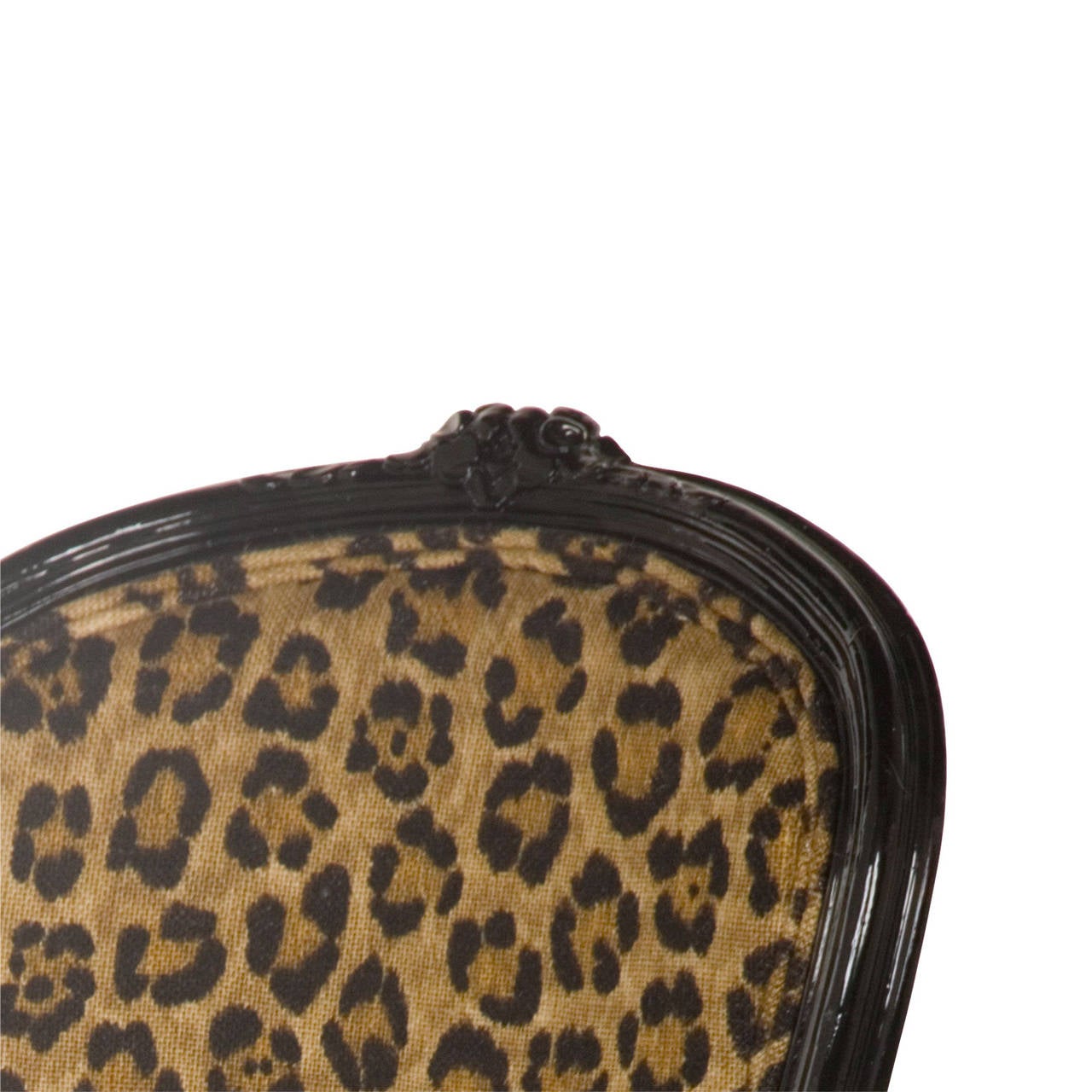 French Vintage Leopard Print Cafe Chair