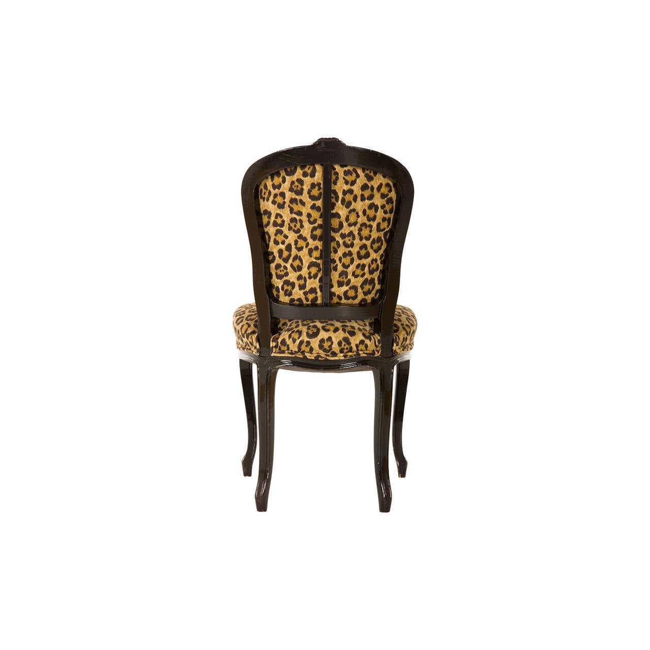 Painted Vintage Leopard Print Cafe Chair