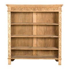 Antique Carved Oak Bookcase