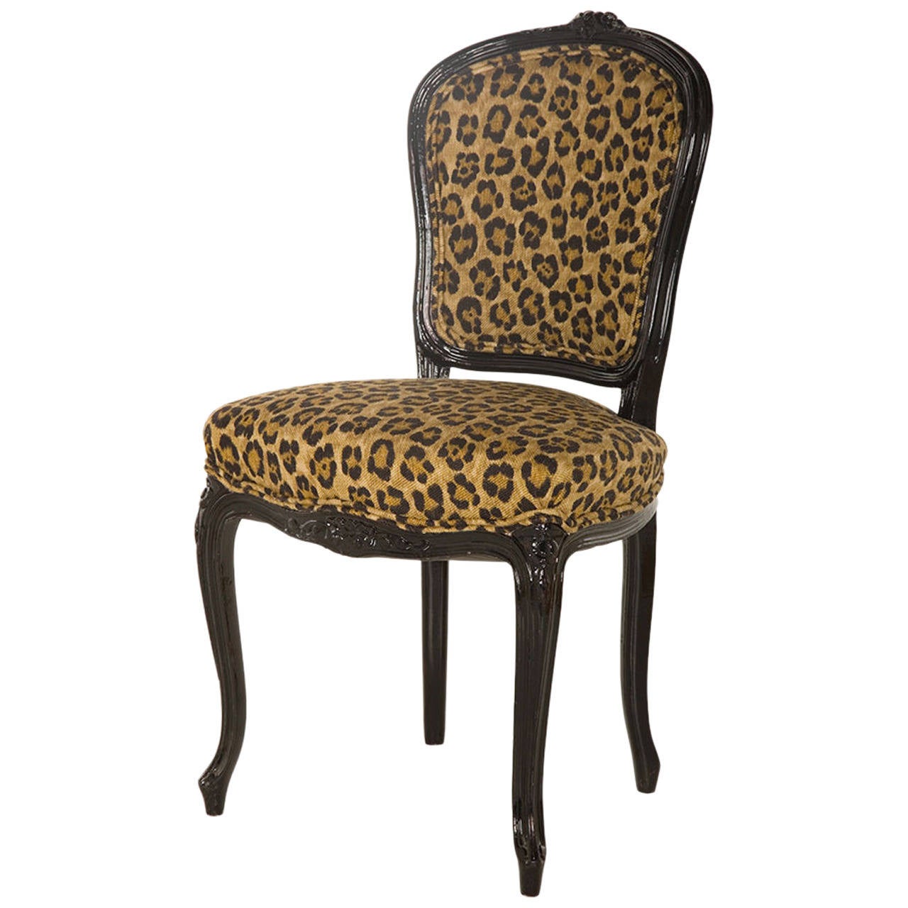 Vintage Leopard Print Cafe Chair at 1stdibs