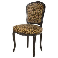 Vintage Leopard Print Cafe Chair