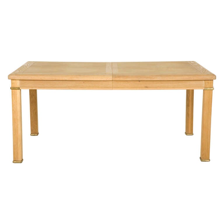 Vintage Stripped Wood Dining Table at 1stdibs