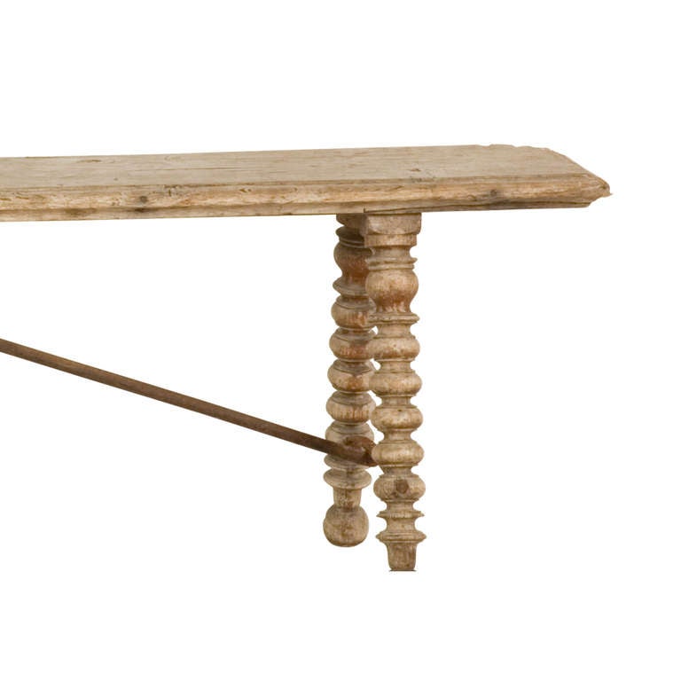 18th Century and Earlier Antique Wood Spanish Bench
