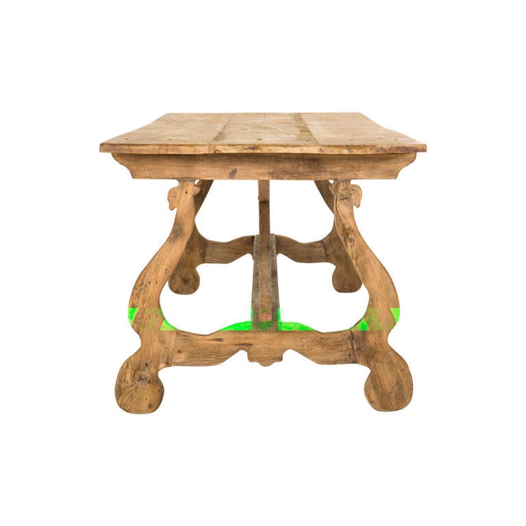 French Antique Oak Trestle Table