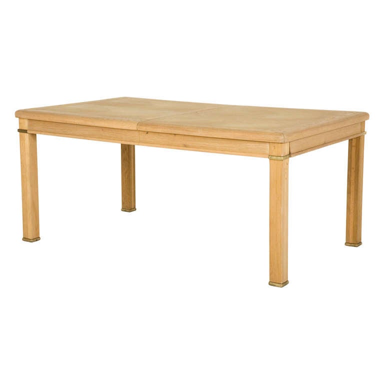 Vintage Stripped Wood Dining Table at 1stdibs