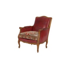 Vintage Red Leather Club Chair