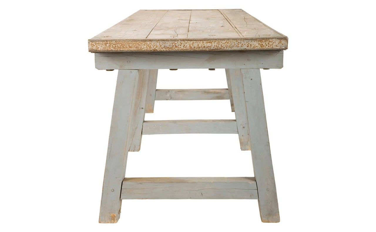 Painted Antique French Farm Table