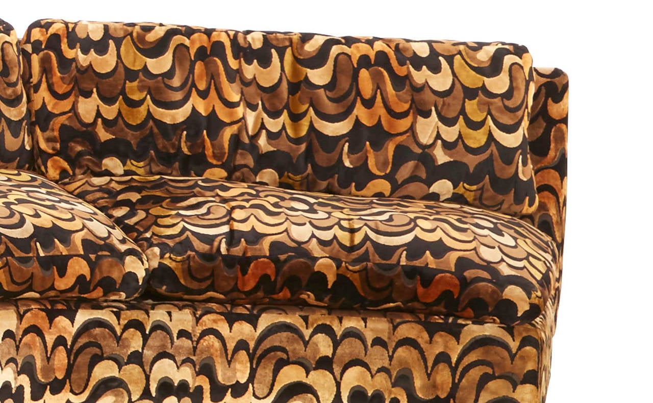 American Vintage Milo Baughman Serpentine Three-Piece Sofa