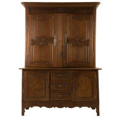 Antique French Break-Front Cabinet