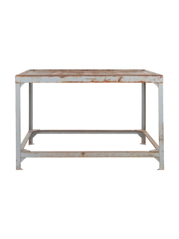 Industrial table, salvaged from a french post officce. Originally used for sorting mail.
