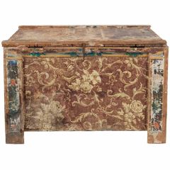 Antique Wallpapered Chest