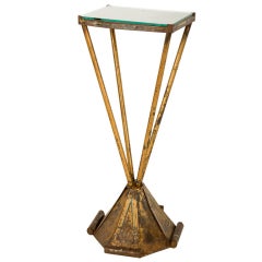 Vintage Metal Pedestal Table