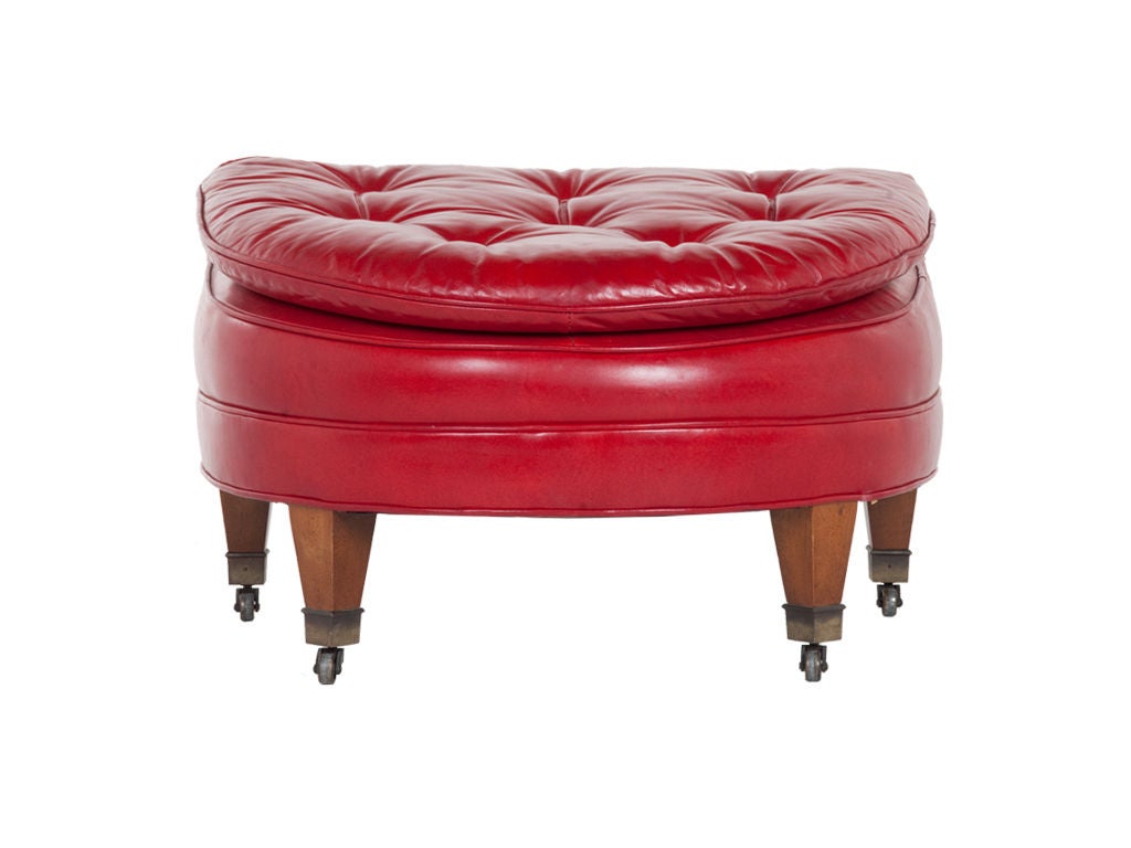 Vintage Leather Club Chair & Ottoman 4