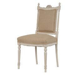 Antique Burlap Side Chair