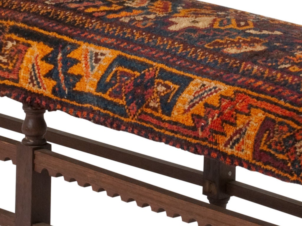 Belgian Antique Rug Bench