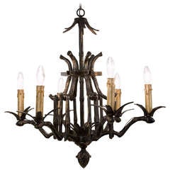 Vintage Faux Bamboo Chandelier